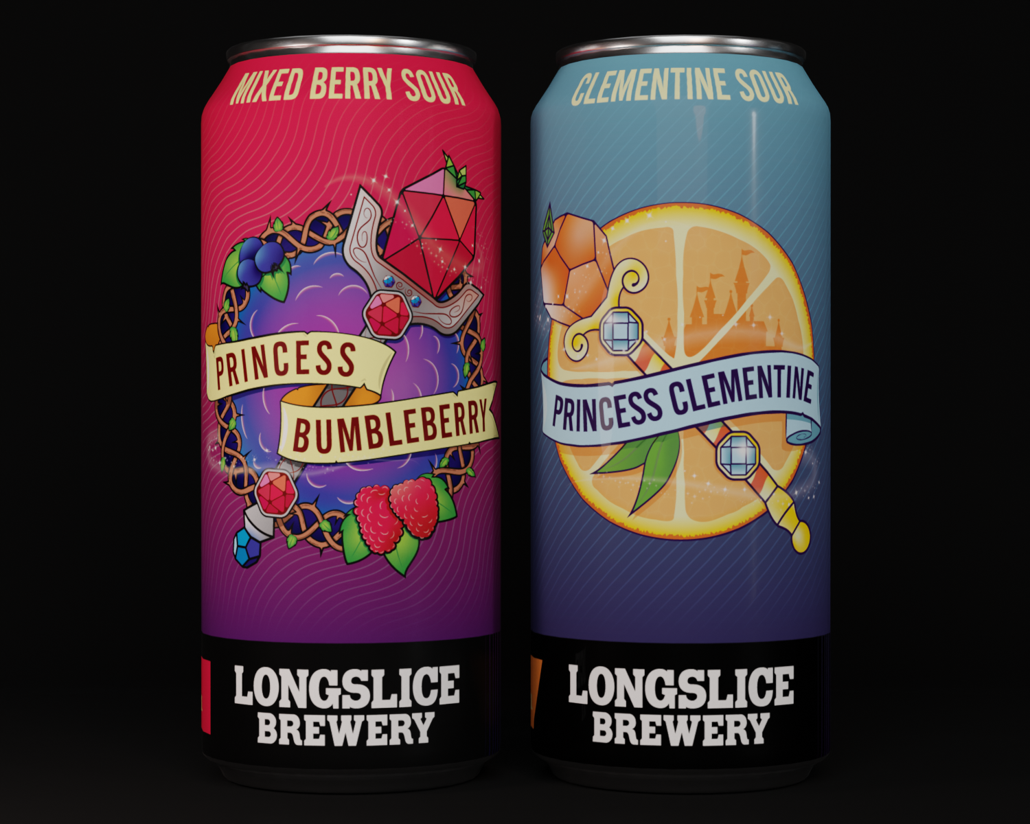 Longslice Brewery Sour Series Princess Clementine and Princess Bumbleberry
