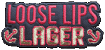 Loose Lips Lager Patch Black GIF